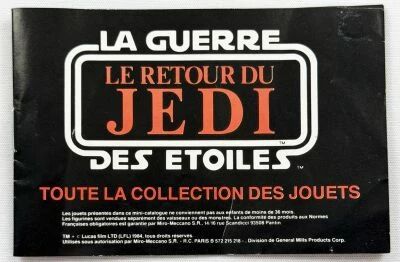Star Wars Le Retour du Jedi - Miro-Meccano Kenner - Mini-Catalogue 1984
