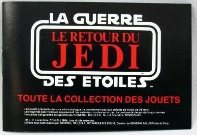 Star Wars Le Retour du Jedi - Miro-Meccano Kenner - Mini-Catalogue 1985