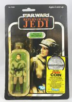 Star Wars ROTJ 1983 - Kenner 77back A - Princess Leia Organa (in Combat Poncho)