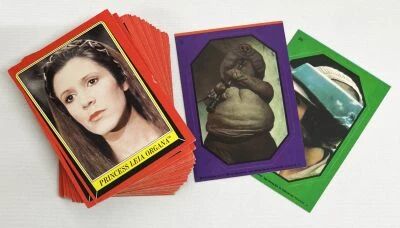 Star Wars ROTJ 1983 - Topps Trading Cards (Series 1 \ Red\ ) Set de 40 Cartes + 2 Stickers
