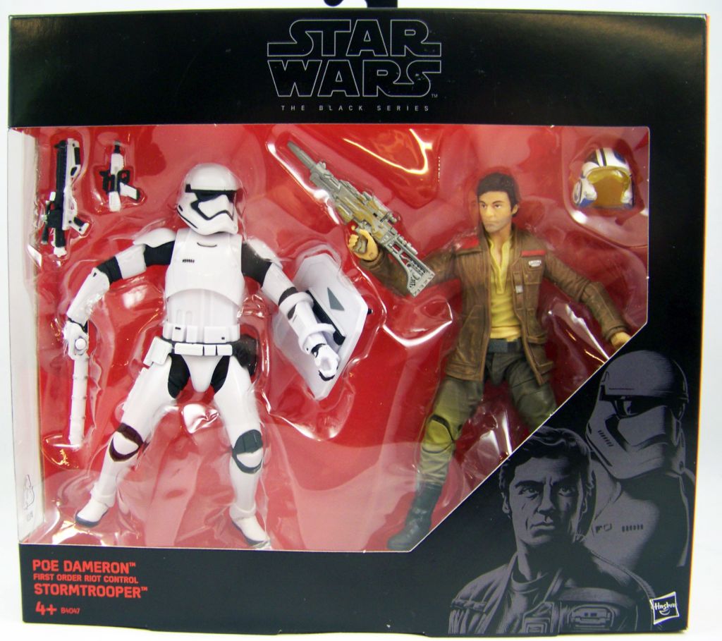 Figurine Star Wars Episode 7 Poe Dameron & Stromtrooper Exclusive 15c Hasbro 