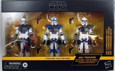 Star Wars The Black Series 6\  - ARC Trooper Battle Pack : Commander Colt, Havoc & Blitz - The Clone Wars