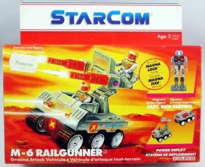 Starcom - Coleco - M-6 Railgunner (loose with box)
