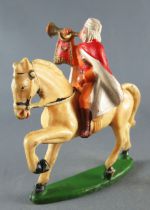 Starlux - Cavaliers Français - Série 53 - Méhariste Clairon orange cheval blanc au trot (réf 406)