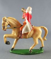 Starlux - Cavaliers Français - Série 53 - Méhariste Clairon orange cheval blanc au trot (réf 406)