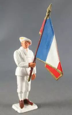 Starlux - Chasseurs Alpins - S�rie Luxe sp�ciale - Porte drapeau (r�f 5038)