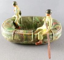 Starlux - Commando - S&eacute;rie Luxe Sp&eacute;ciale - Canot Pneumatique & 2 Soldats Pagayant (r&eacute;f 5352)