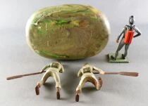 Starlux - Commando - Serie Luxe Speciale - Life-Boat & 2 Paddling Soldiers + Scuba Diver (ref 5352)