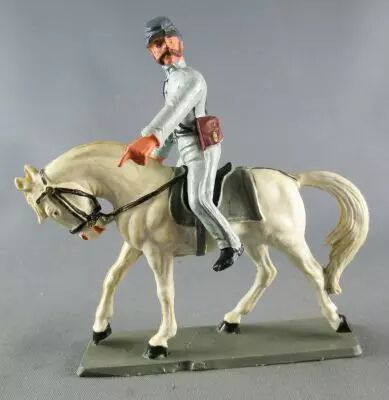 Starlux - Confederates - Regular Series - Mounted Crop Looking Left White Horse (ref CSXX)