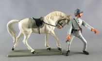 Starlux - Confederates - Regular Series - Mounted Crop Looking Left White Horse (ref CSXX)