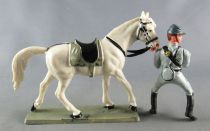 Starlux - Confederates - Regular Series - Mounted Looking Right White Horse (ref CSXX)