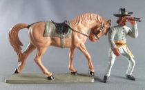 Starlux - Confederates - Regular Series - Mounted Officer telescope brown horse (ref CS1)