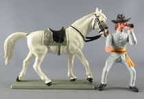 Starlux - Confederates - Regular Series - Mounted Officer Telescope White Horse head up (ref CS1)