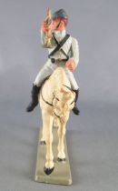 Starlux - Confederates - Series regular - Mounted bugler looking left extended arm white horse (ref CS9)