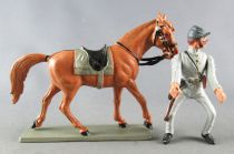 Starlux - Confederates - Series regular - Mounted Crop brown horse (ref CS7)