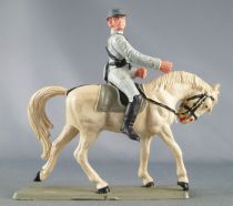 Starlux - Confederates - Series regular - Mounted Trooper looking right white horse (ref CSXX)