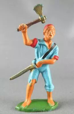Starlux - Corsaires S�rie 54 - r�f F10 - Hache (bleu ciel)