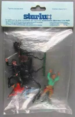 Starlux - Cow-Boys - Sachet de 2 Pi�tons et un Cavalier