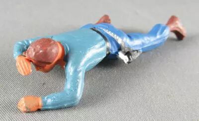 Starlux - Cow-Boys - S�rie 64 Luxe Sp�ciale - Pi�ton Rampant Guetteur bleu (r�f 5136)