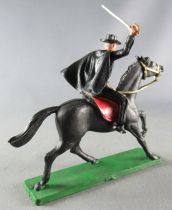 Starlux - Cow-Boys - Série 66 Luxe - Cavalier Noir Zorro cheval noir (réf 4419)