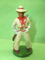 Starlux - Cow-Boys - Series 46 - Footed Rifle on back (white) (ref CB4)