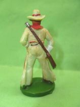 Starlux - Cow-Boys - Series 46 - Footed Rifle on back (white) (ref CB4)
