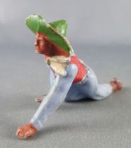 Starlux - Cow-Boys - Series 53 - Footed Crawling with gun (blue) (réf 127)