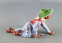 Starlux - Cow-Boys - Series 53 - Footed Crawling with gun (blue) (réf 127)