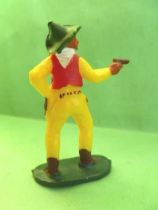 Starlux - Cow-Boys - Series 53 - Footed Firing gun standing (yellow) (réf 123)