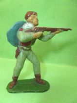 Starlux - Cow-Boys - Series 53 - Footed Firing rifle standing (grey green) (réf 121)