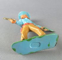Starlux - Cow-Boys - Series 57 (Regular) - Footed 2 pistols (blue & ochre) (ref 130)