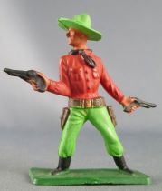 Starlux - Cow-Boys - Series 57 (Regular) - Footed 2 pistols (red & green) (ref 130)