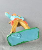 Starlux - Cow-Boys - Series 57 (Regular) - Footed Both hands up (blue & ochre) (ref 126)