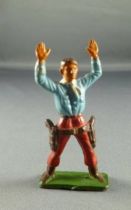 Starlux - Cow-Boys - Series 57 (Regular) - Footed Both hands up (blue & red) (ref 126)
