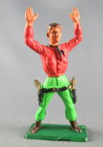 Starlux - Cow-Boys - Series 57 (Regular) - Footed Both hands up (red & green) (ref 126)