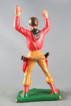 Starlux - Cow-Boys - Series 57 (Regular) - Footed Both hands up (red & ochre) (ref 126)
