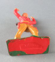 Starlux - Cow-Boys - Series 57 (Regular) - Footed Both hands up (red & ochre) (ref 126)