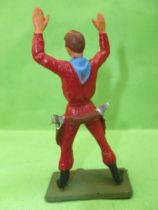Starlux - Cow-Boys - Series 57 (Regular) - Footed Both hands up (red) (ref 126)