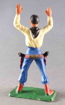 Starlux - Cow-Boys - Series 57 (Regular) - Footed Both hands up (yellow & blue) (ref 126)