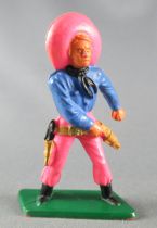 Starlux - Cow-Boys - Series 57 (Regular) - Footed Hand on gun (blue & pink) (ref 129)