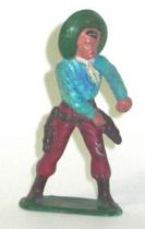 Starlux - Cow-Boys - Series 57 (Regular) - Footed Hand on gun (blue & red) (ref 129)