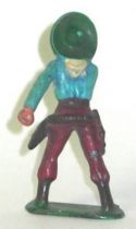 Starlux - Cow-Boys - Series 57 (Regular) - Footed Hand on gun (blue & red) (ref 129)