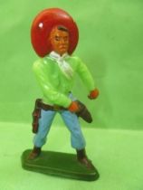 Starlux - Cow-Boys - Series 57 (Regular) - Footed Hand on gun (green & blue) (ref 129)