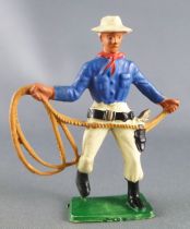 Starlux - Cow-Boys - Series 57 (Regular) - Footed Lasso (blue & yellow) (ref 128)