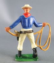 Starlux - Cow-Boys - Series 57 (Regular) - Footed Lasso (blue & yellow) (ref 128)