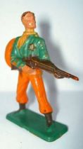 Starlux - Cow-Boys - Series 57 (Regular) - Footed Sheriff rifle on hip (orange & green) (ref 125)