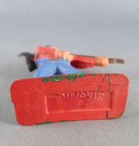 Starlux - Cow-Boys - Series 57 (Regular) - Footed Sheriff rifle on hip (red & blue) (ref 125)