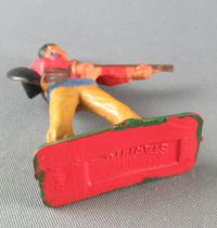 Starlux - Cow-Boys - Series 57 (Regular) - Footed Sheriff rifle on hip (red & ochre) (ref 125)