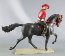 Starlux - Cow-Boys - Series 63 (Luxe) - Mounted Lasso (red & black) black horse (ref 4416)