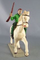 Starlux - Cow-Boys - Series 63 (Luxe) - Mounted rifle on side (green) white horse (ref 4417)